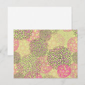 Roze en geel ventilatorontwerp briefkaart (Voorkant / Achterkant)