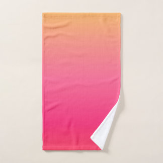 Roze en geel verloopontwerp bad handdoek