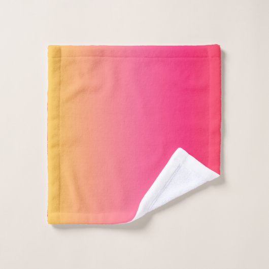 Roze en geel verloopontwerp bad handdoek (Wasdoekje)