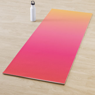 Roze en geel verloopontwerp yogamat