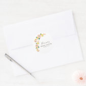  Roze en geel Vrijgezellenfeest van Florence Ronde Sticker (Envelop)