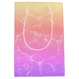 Roze en geel water reflectie medium cadeauzakje