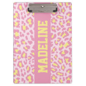 Roze en gele aangepaste kleurenklembord klembord (Voorkant)