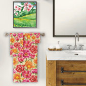 Roze en gele Bathroom Handdoekset Bad Handdoek