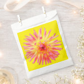 Roze en gele bloem bedankzakje (Geknipt)
