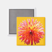Roze en gele bloem magneet (Voorkant / Achterkant)