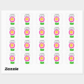 Roze en Gele Bloem Motiverende Sticker (Vel)