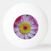 Roze en gele bloem pingpongbal (Achterkant)