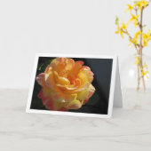 Roze en Gele Bloem Roos Kaart (Gele Bloem)