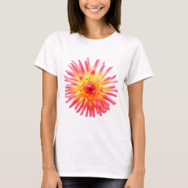 Roze en gele bloem t-shirt