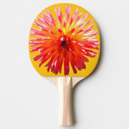 Roze en gele bloem tafeltennisbatje