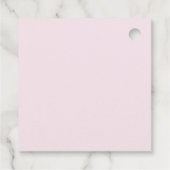 Roze en gele bloemen bedankjes labels (Achterkant)