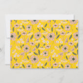 Roze en gele bloemen Bruiloft Bridal Shower Bedankkaart (Achterkant)