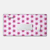 Roze en gele bloemen bureaumat (Keyboard & Muis)