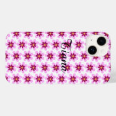 Roze en gele bloemen Case-Mate iPhone case (Achterkant (horizontaal))