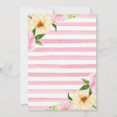 Roze en gele bloemen Eerste Heilige Communie Kaart (Achterkant)