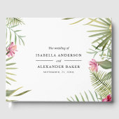 Roze en gele bloemen gastenboek (Voorkant)