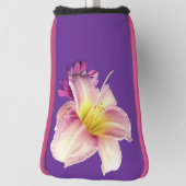 Roze en gele bloemen golfheadcover (Draai 90)