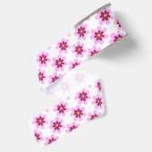 Roze en gele bloemen grosgrain lint (Achterkant)