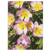 Roze en gele bloemen klembord (Achterkant)