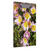Roze en gele bloemen klembord (Rechts)
