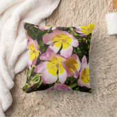 Roze en gele bloemen kussen (Deken)