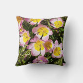 Roze en gele bloemen kussen (Achterkant)
