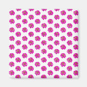 Roze en Gele Bloemen Magneet (Voorkant)