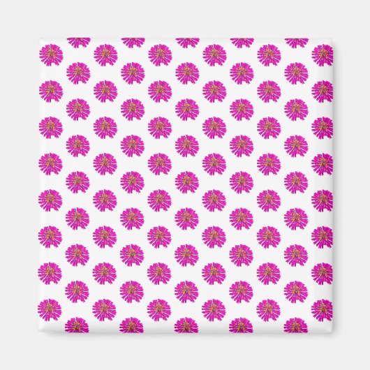 Roze en Gele Bloemen Magneet (Voorkant)