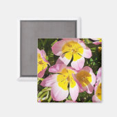 Roze en gele bloemen Magnet (Voorkant / Achterkant)