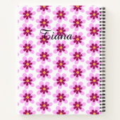 Roze en gele bloemen notitieboek (Achterkant)