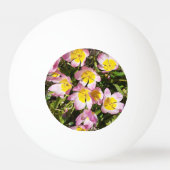 Roze en gele bloemen pingpongbal (Achterkant)