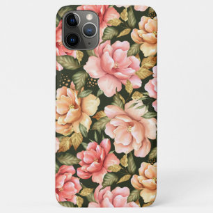 Roze en gele bloemen. Romantisch patroon Case-Mate iPhone Case