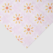 Roze en gele bloemen tissuepapier (Detail)