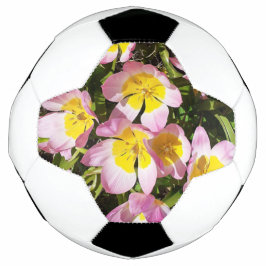 Roze en gele bloemen voetbal