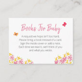 roze en gele bloemenboeken voor Baby Informatiekaartje (Voorkant)