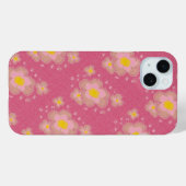 Roze en gele bloemendesign Case-Mate iPhone case (Achterkant (horizontaal))