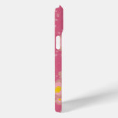 Roze en gele bloemendesign Case-Mate iPhone case (Achterkant / Rechts)