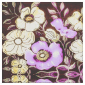 Roze en gele bloemenstof stof (Close Up)