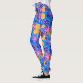 Roze en gele bloemige leggings (Links)