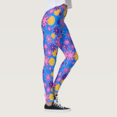 Roze en gele bloemige leggings (Rechts)