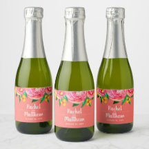 Roze en Gele Bloemrijke Aquarel Miniatuur