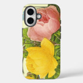 Roze en Gele Botanische Rose Bouquet Case-Mate iPhone Case (Achterkant)