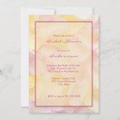 Roze en Gele Bridal Shower Invitations Kaart (Voorkant)