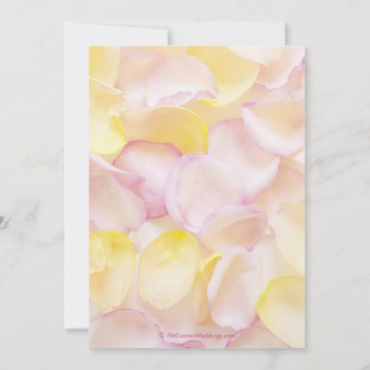 Roze en Gele Bridal Shower Invitations Kaart (Achterkant)