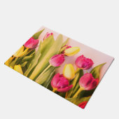 Roze en gele buisjes Doormat Deurmat (Schuin)