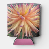 Roze en gele Cactus Dahlia Floral Koelbox Blikjeskoeler (Voorkant)