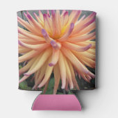 Roze en gele Cactus Dahlia Floral Koelbox Blikjeskoeler (Achterkant)