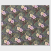 Roze en gele Cactus Flowers Cadeaupapier (Vlak)