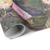 Roze en gele Cactus Flowers Cadeaupapier (Rol Hoek)